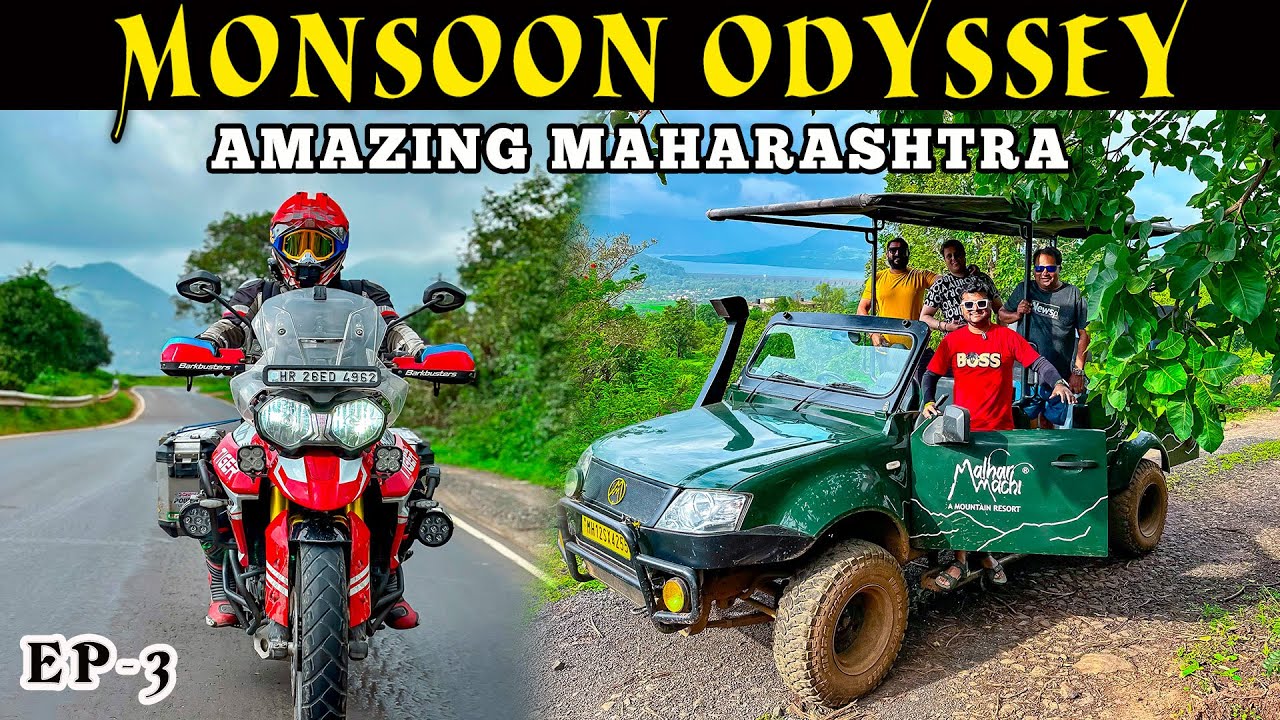 ROAD TO TAMHINI GHAT 🏍️ MALHAR MACHI | Mulshi | MAHARASHTRA in Monsoon ☔️ | Ep-3