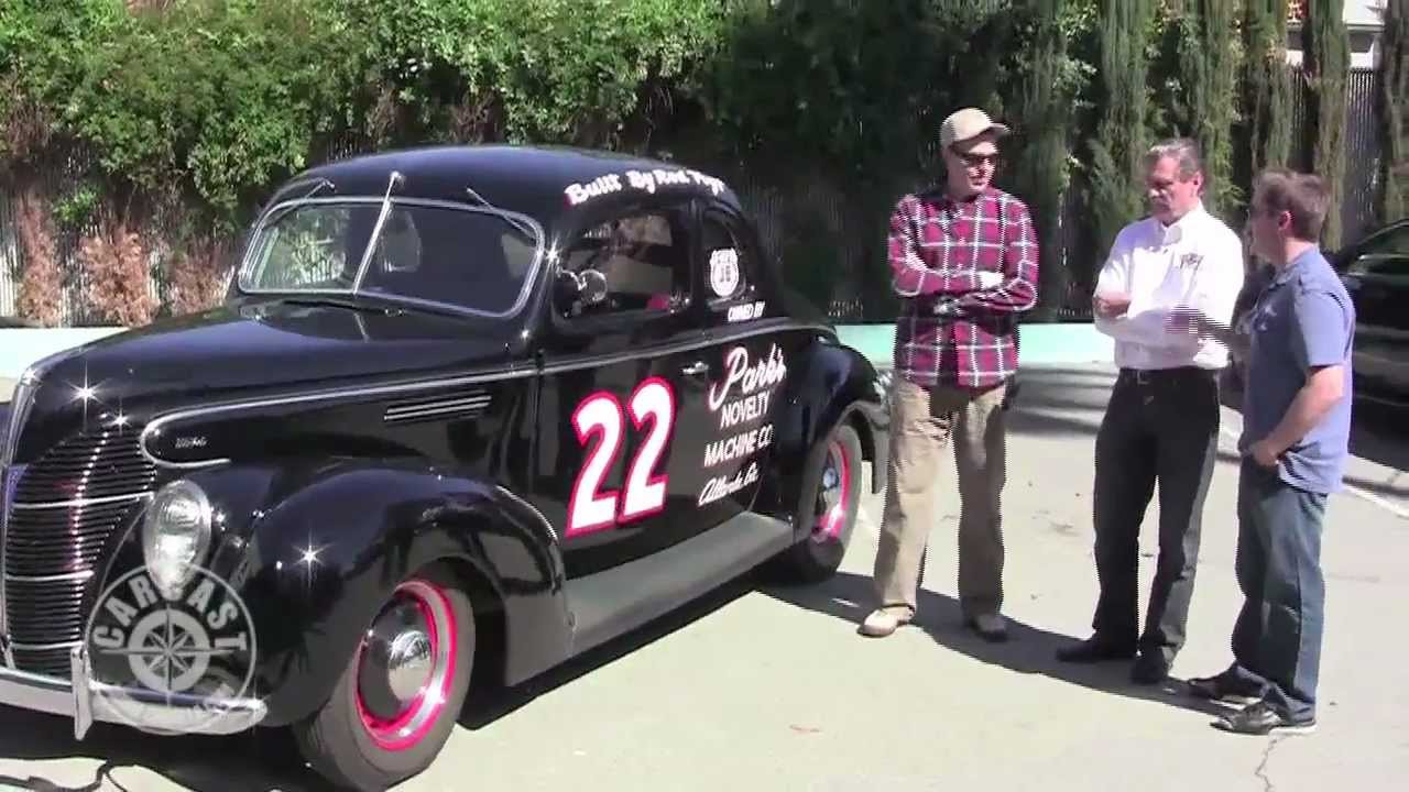 Ed Justice Jr. and his '39 Ford Red Byron Clone on CarCast with Adam Carolla