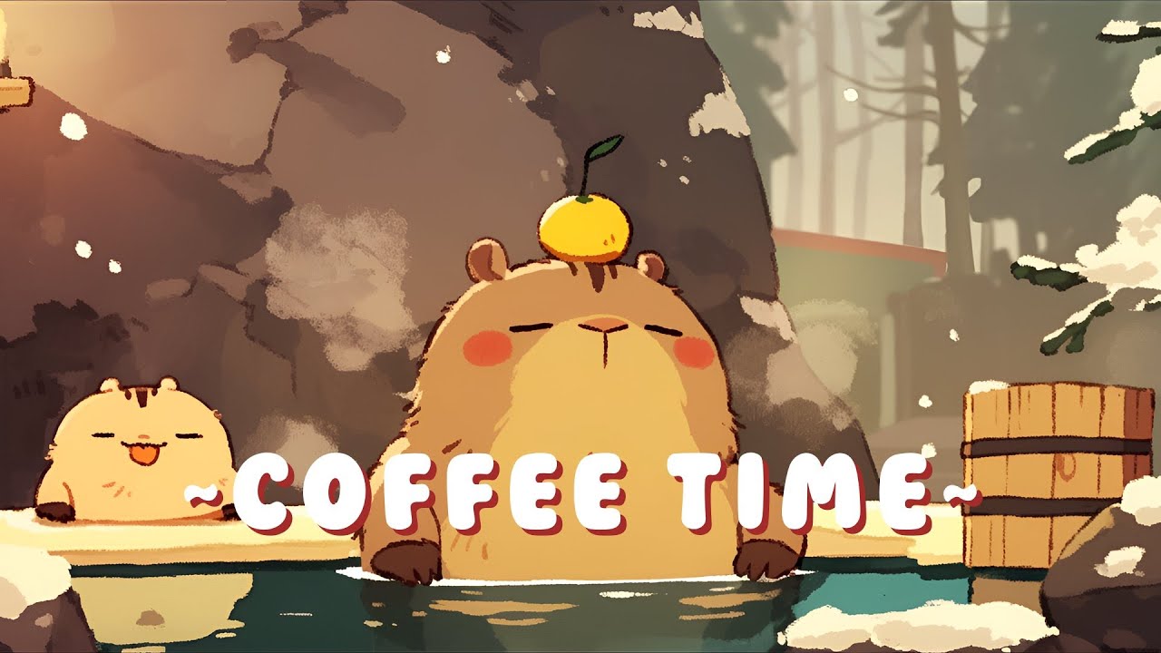 Capybara Lofi Music Station - Study Session Music Mix ~ Relaxing Vibes ~ 🦫 🌿 ☕
