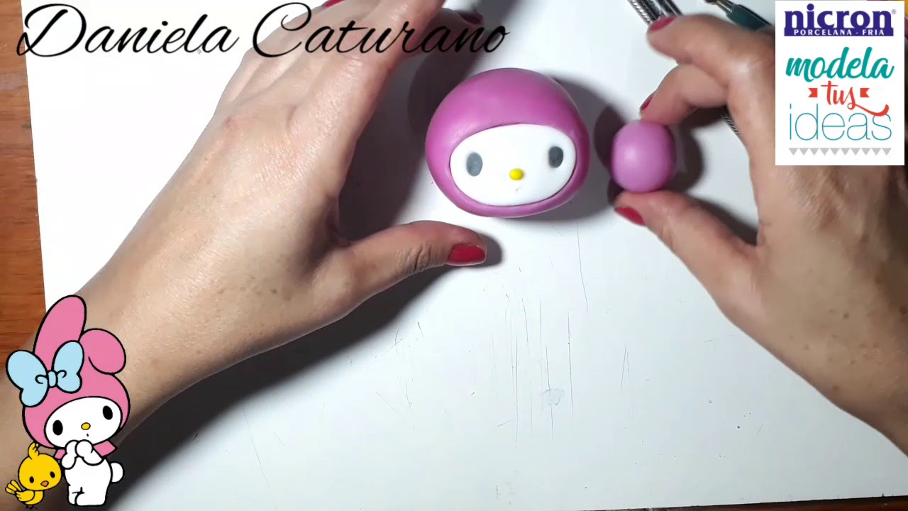 Conejita My Melody Bunny porcelana fria Nicron
