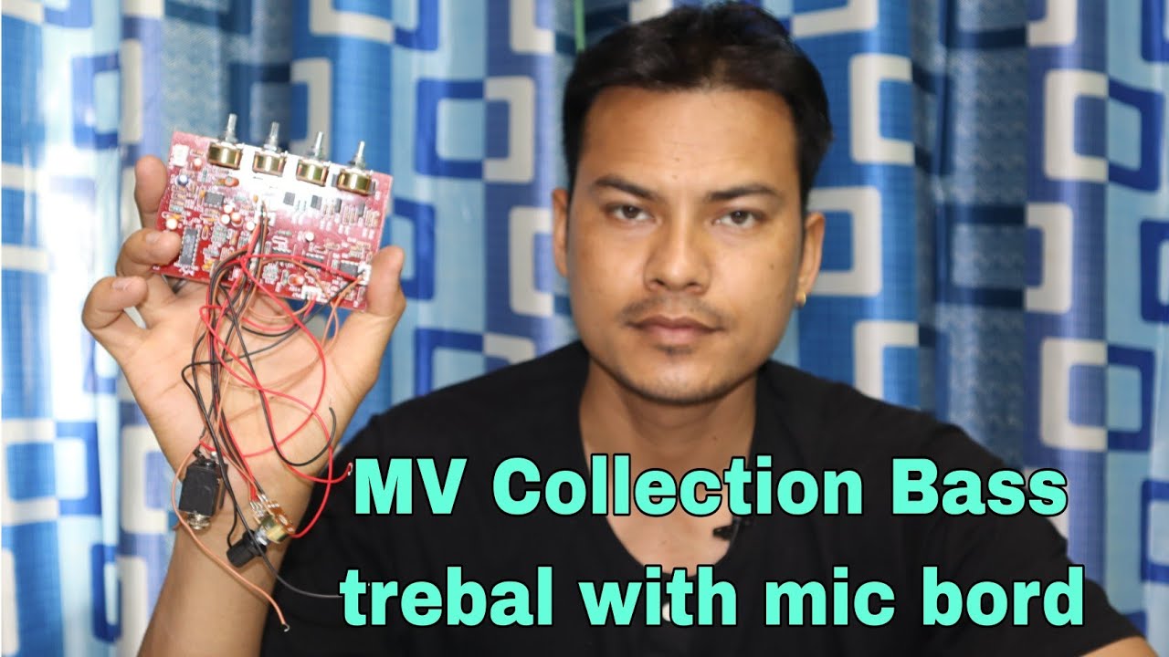 M V COLLECTION Bass Trebble Board with Echo and Delay Adjustable | M V Bass trebal with mic bord