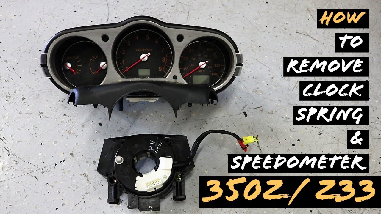 350Z How To Remove Clock Spring & Speedometer Z33 350Z Speedometer Clock Spring Removal