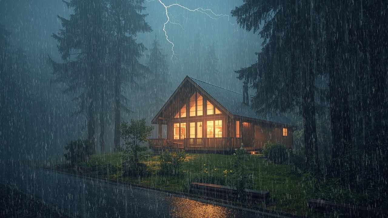 Instant Sleep in 5 Minutes! Heavy Rain & Thunderstorm Sounds Live