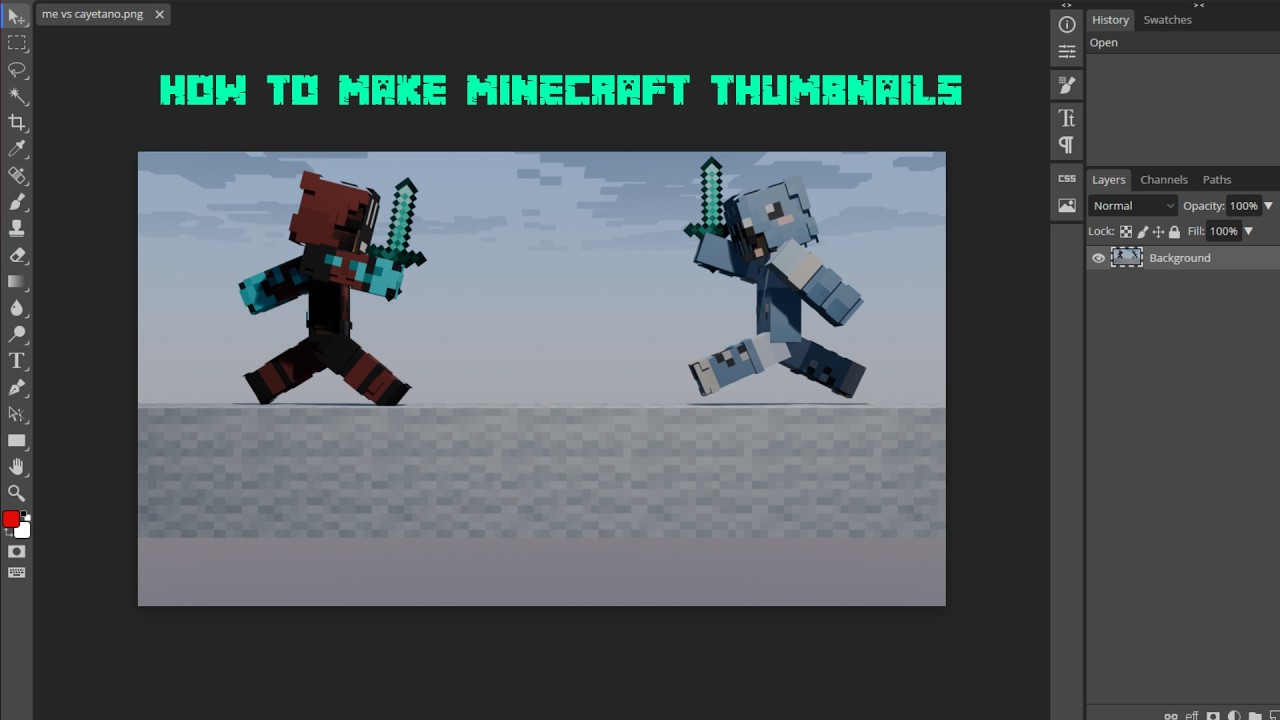 How to make minecraft thumbnails