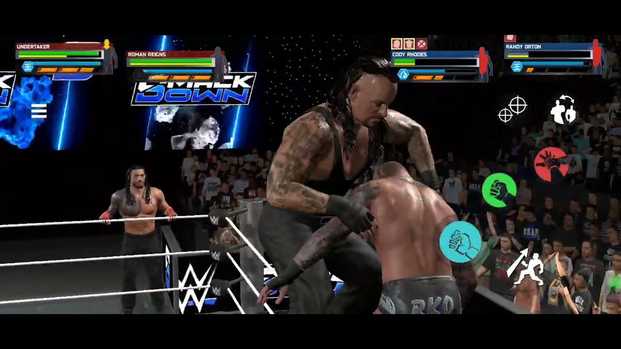 WWE 2k 25 NETFLIX TAG TEAM MATCH ROMAN REIGNS AND UNDER TAKER VS RANDY ORTON AND CODY Rhodes match