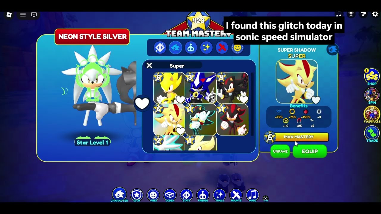 Sonic Speed Simulator glitch I found lol