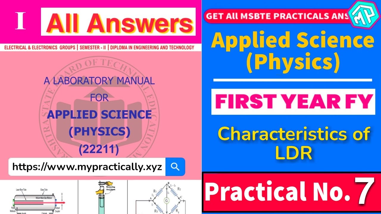 CHARACTERISTICS OF LDR PRACTICAL ANSWERS APPLIED SCIENCE PHYSICS ANSWER &ndash; MYPRACTICALLY