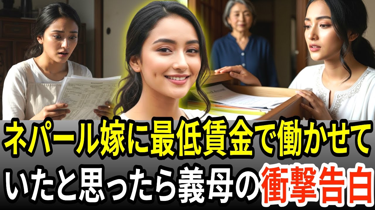 ネパール嫁に2年間最低賃金だけ渡した義母、搾取だと思ったが..書類を見た瞬間?