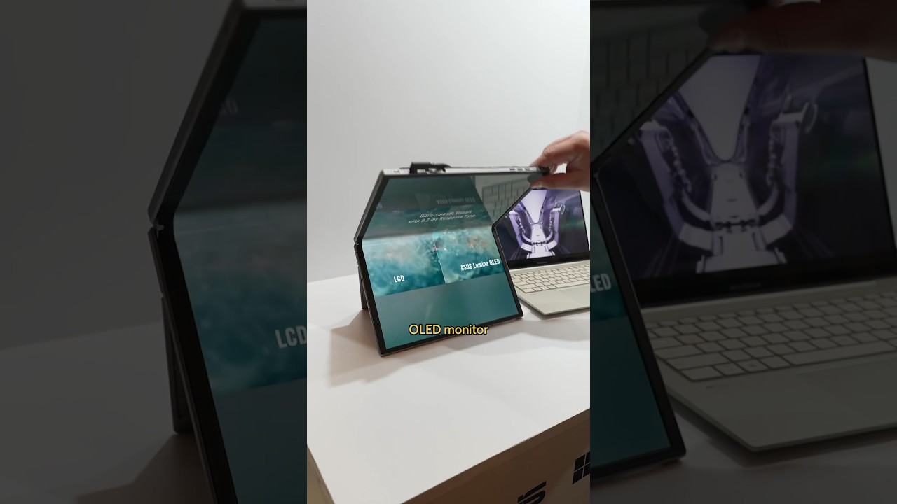 World&rsquo;s 1st portable foldable OLED monitor 🖥️ ASUS ZenScreen Fold MQ17QH #ces #ces2024