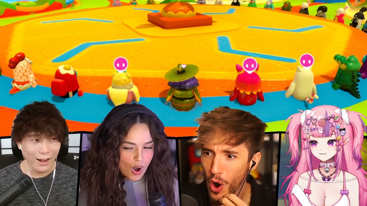 Adding Emotes in Fall Guys Was a MISTAKE (Multi Cam ft. Valkyrae, Sykkuno, and Ironmouse)