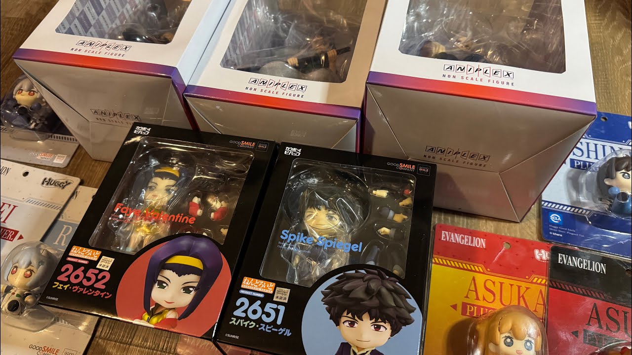 Anime Figure Haul (Evangelion, Cowboy Bebop, Demon Slayer)