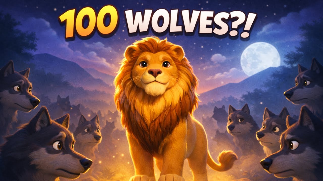 🦁 One Lion Faced 100 Wolves… What Happened Next?| English Moral Stories | Bedtime Stories