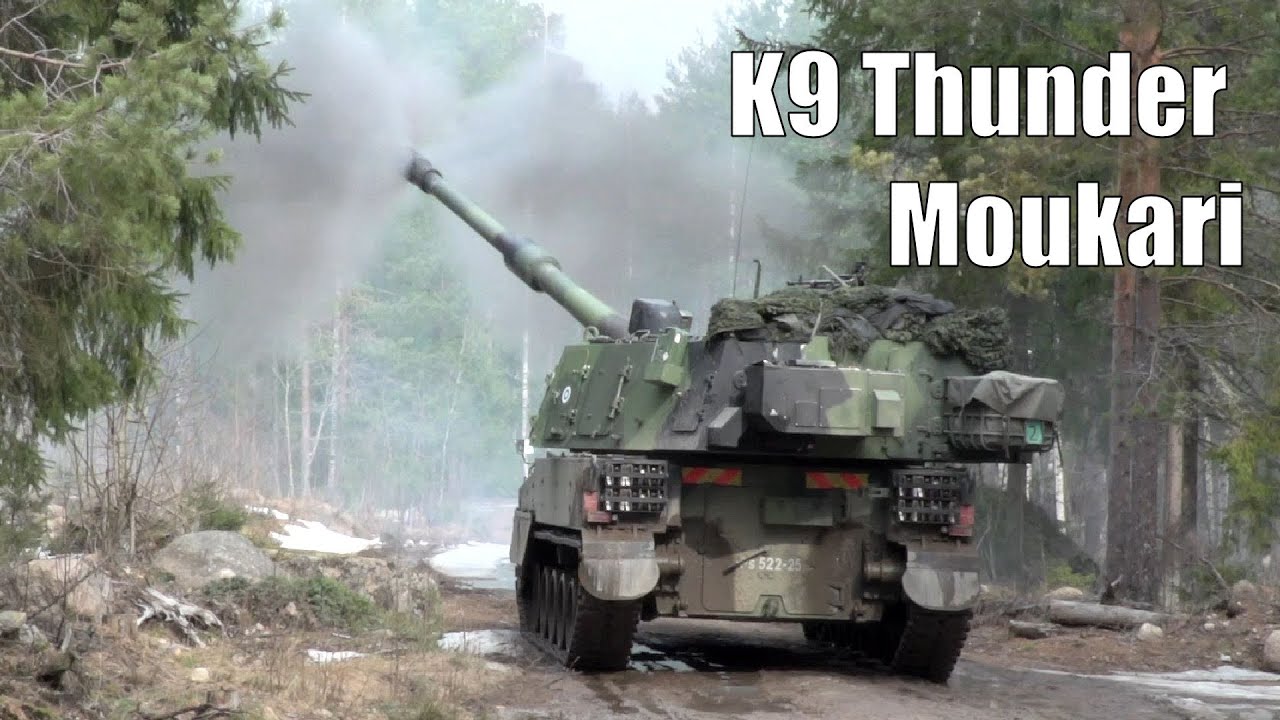 K9 Thunder Moukari Self Propelled 155 Howitzers Firing In Forest [4K]