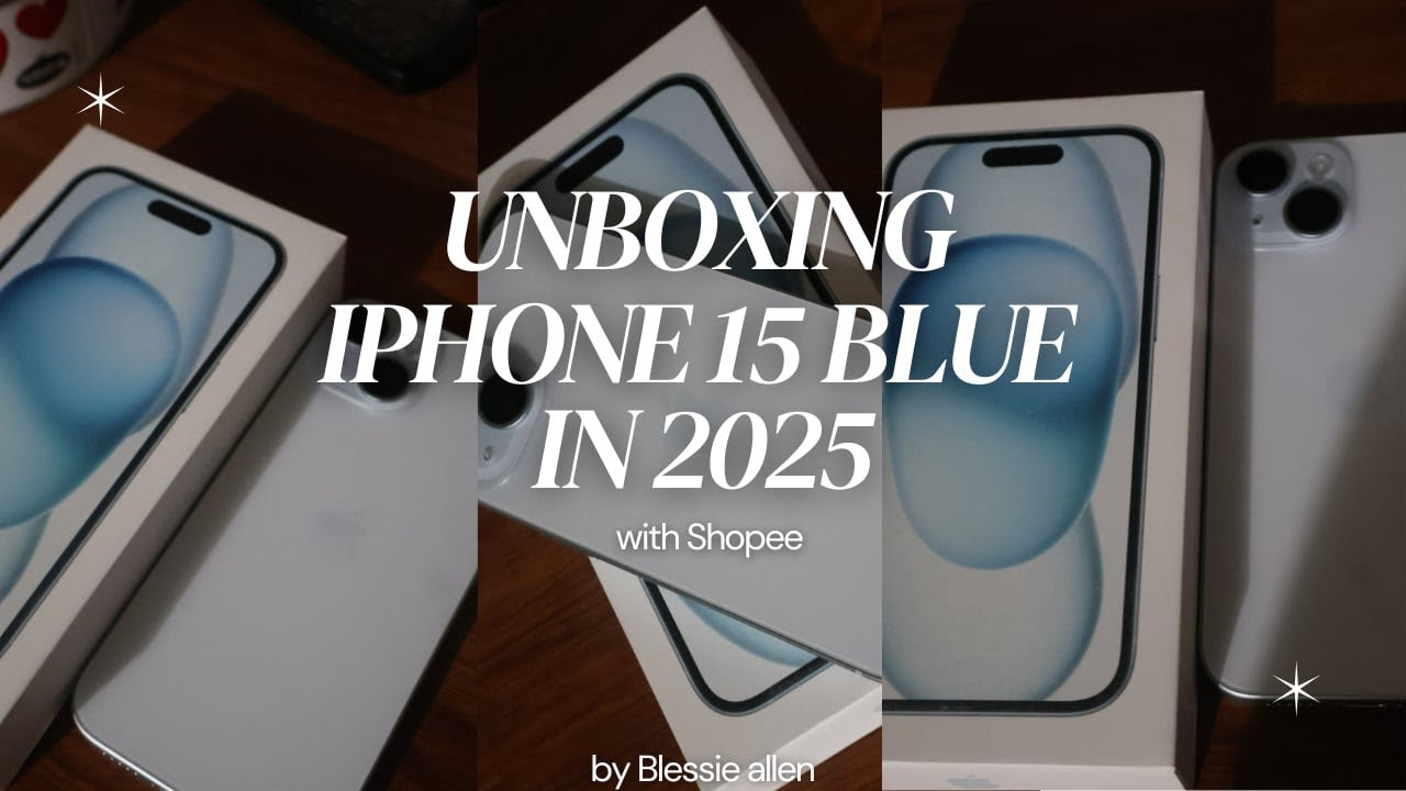 Unboxing iPhone 15 in 2025 💙 with Shopee! #iphone #iphone15 #shopee #spaylater