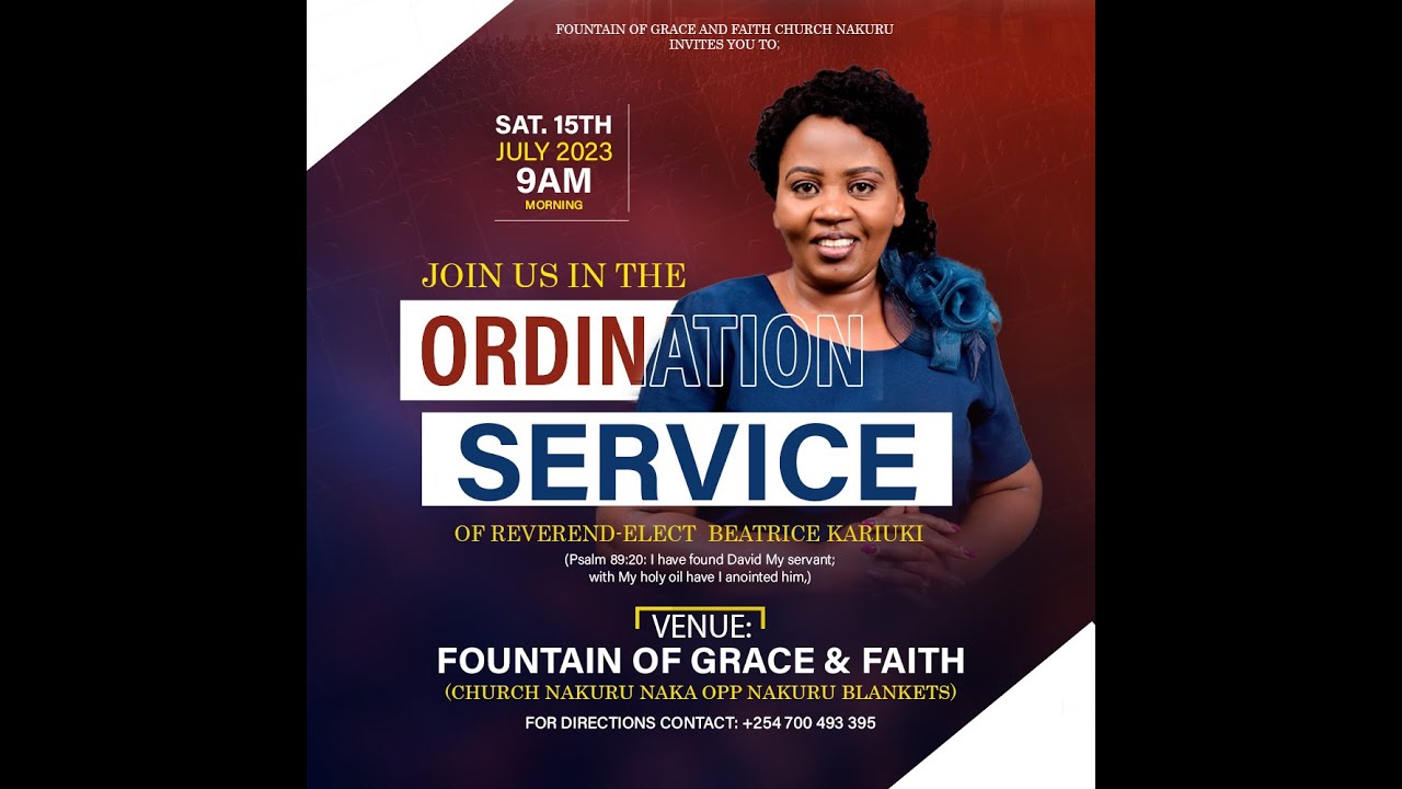 ORDINATION SERVICE OF REVEREND-ELECT BEATRICE KARIUKI