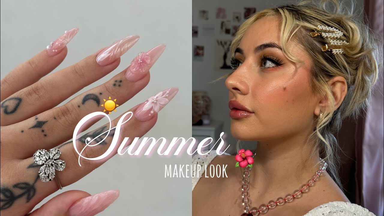 ❀TUTORIAL para ARRASAR en VERANO🌸full face makeup y peinado☀️
