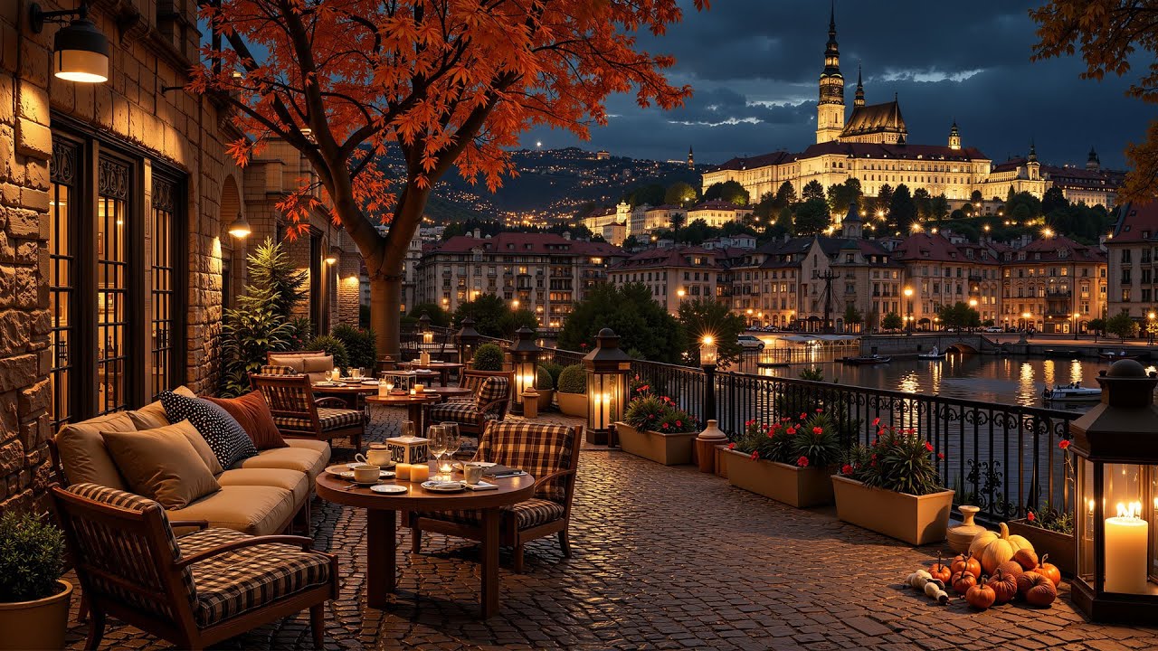 Autumn Hungary Cafe Jazz - Smooth Jazz Music by the River at Budapest for Stress Relief