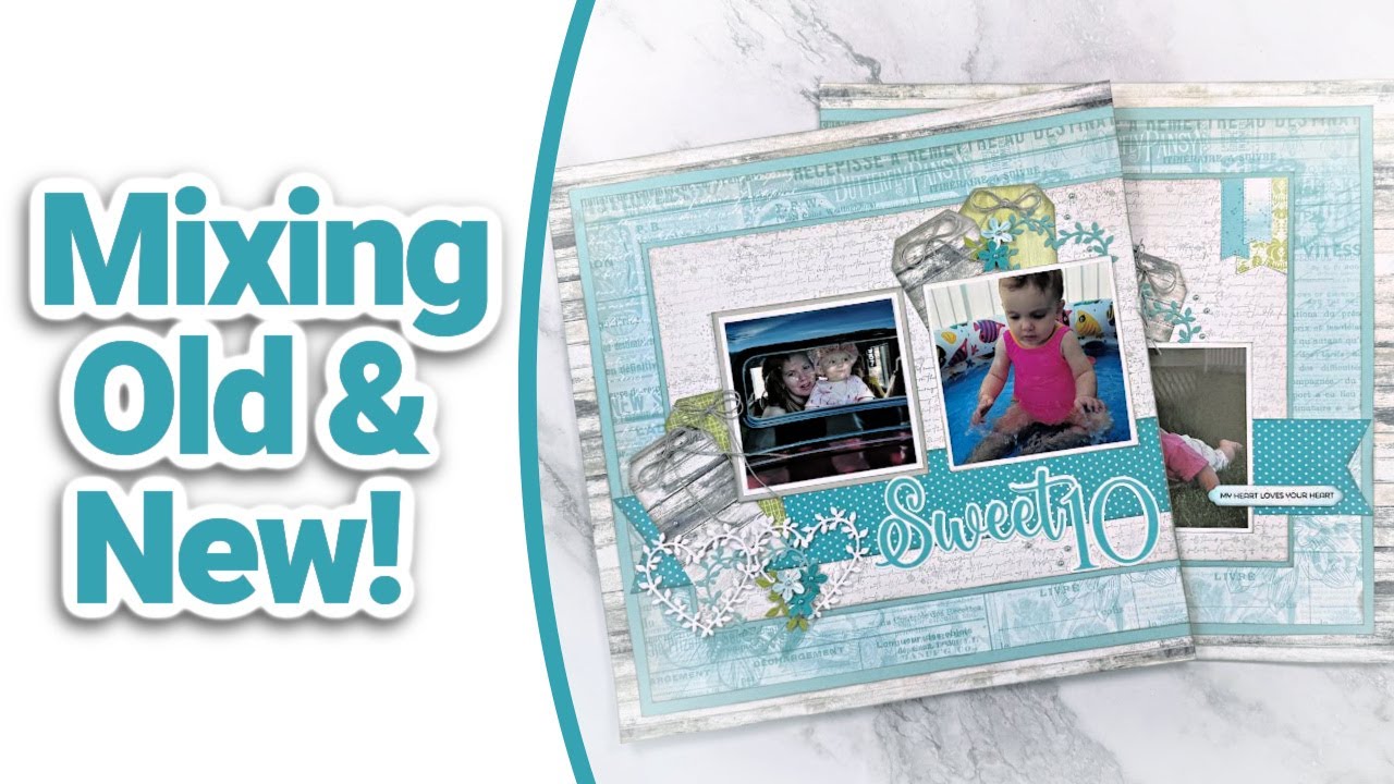 Mixing Old & New Scrapbooking Supplies for the Perfect Baby Layout! | Crafty Hearts Collaboration