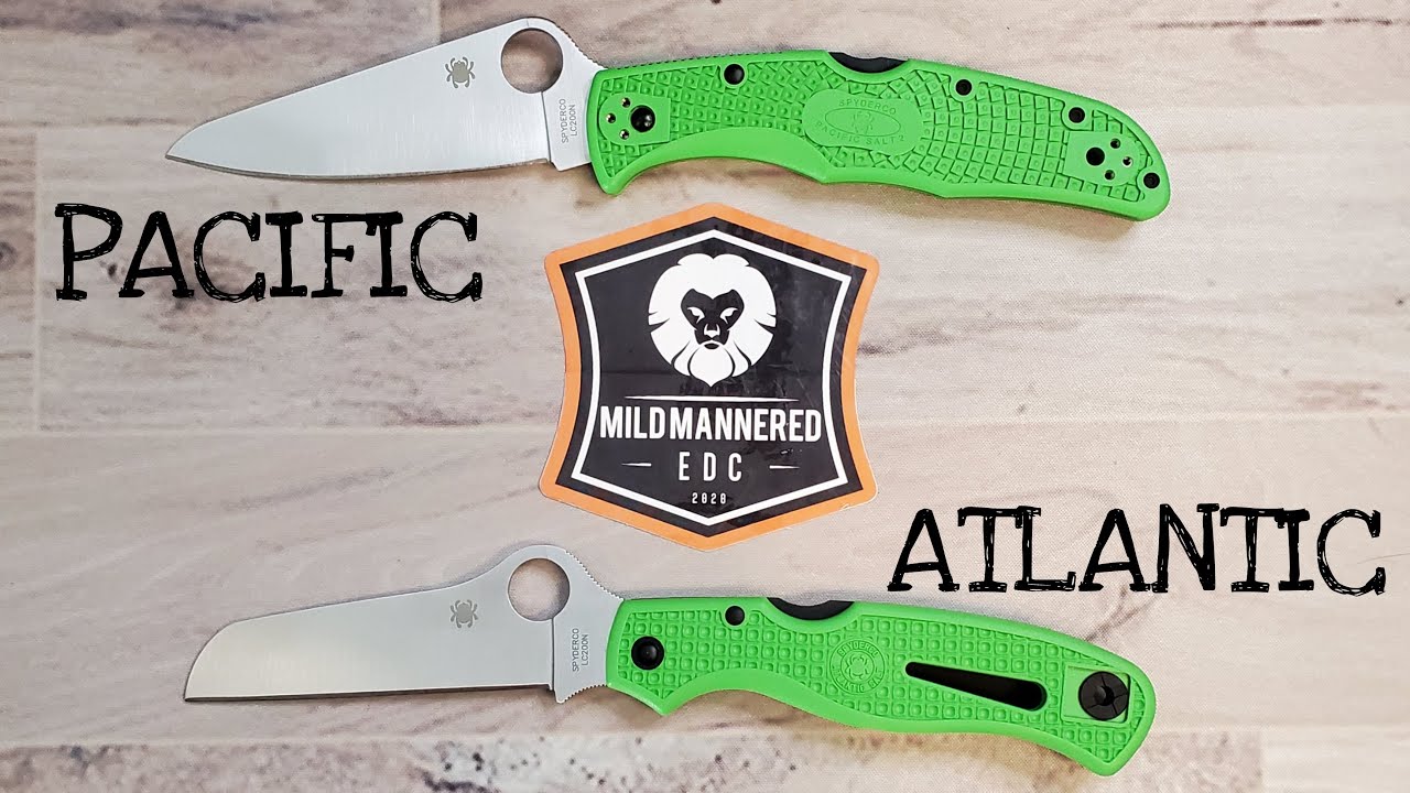The Spyderco Pacific Salt 2 / Spyderco Atlantic Salt Pocketknives:  A Mild Mannered Comparison