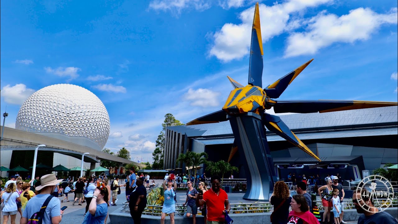 EPCOT Memorial Day Weekend 2022 Crowds & Cosmic Rewind Opening Day in 4K | Walt Disney World Florida