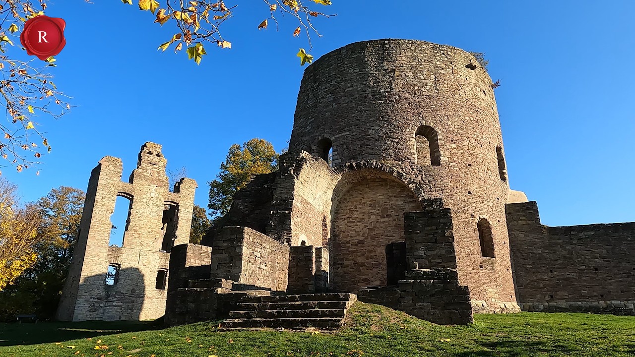 Burgruine Krukenburg, in Hessen/Bad Karlshafen. Tipps. GoPro 10 & DJI Air-2S in 4K. Castle Germany