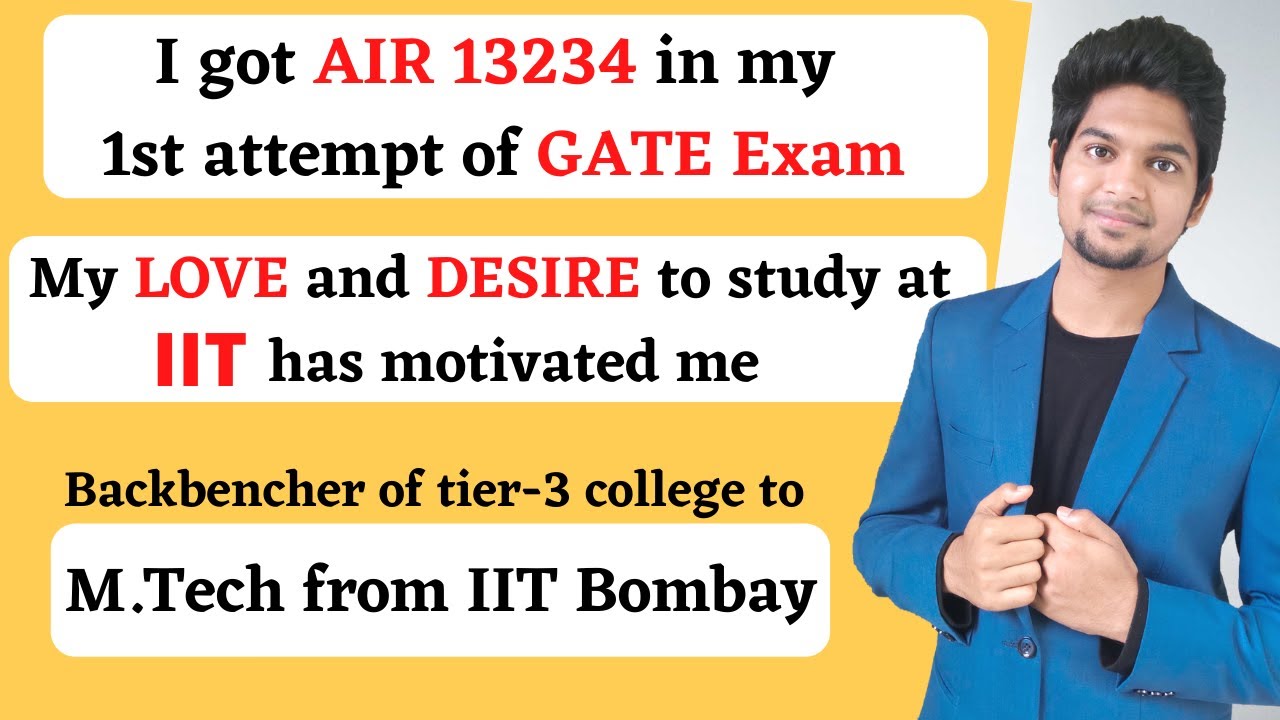 How I cracked GATE Exam without coaching | Tier-3 college to MTech from IIT Bombay | GATE Motivation