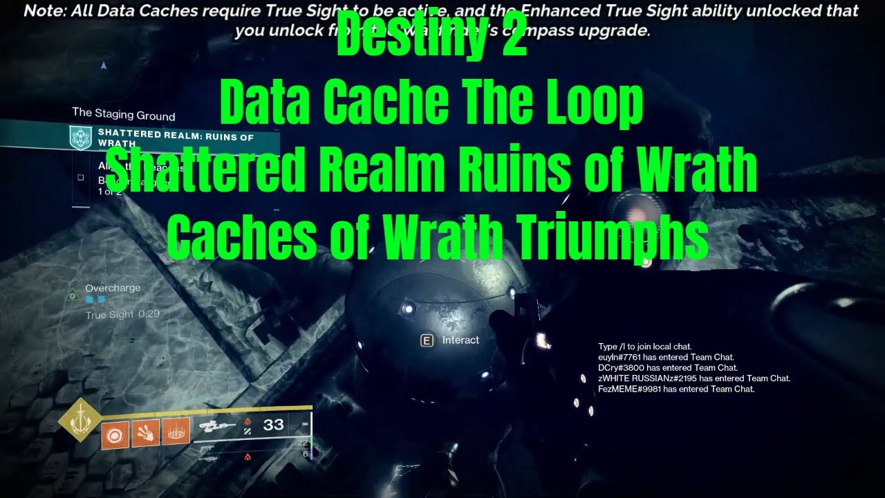 Destiny 2 - Data Cache The Loop | Shattered Realm Ruins of Wrath - Caches of Wrath Triumph
