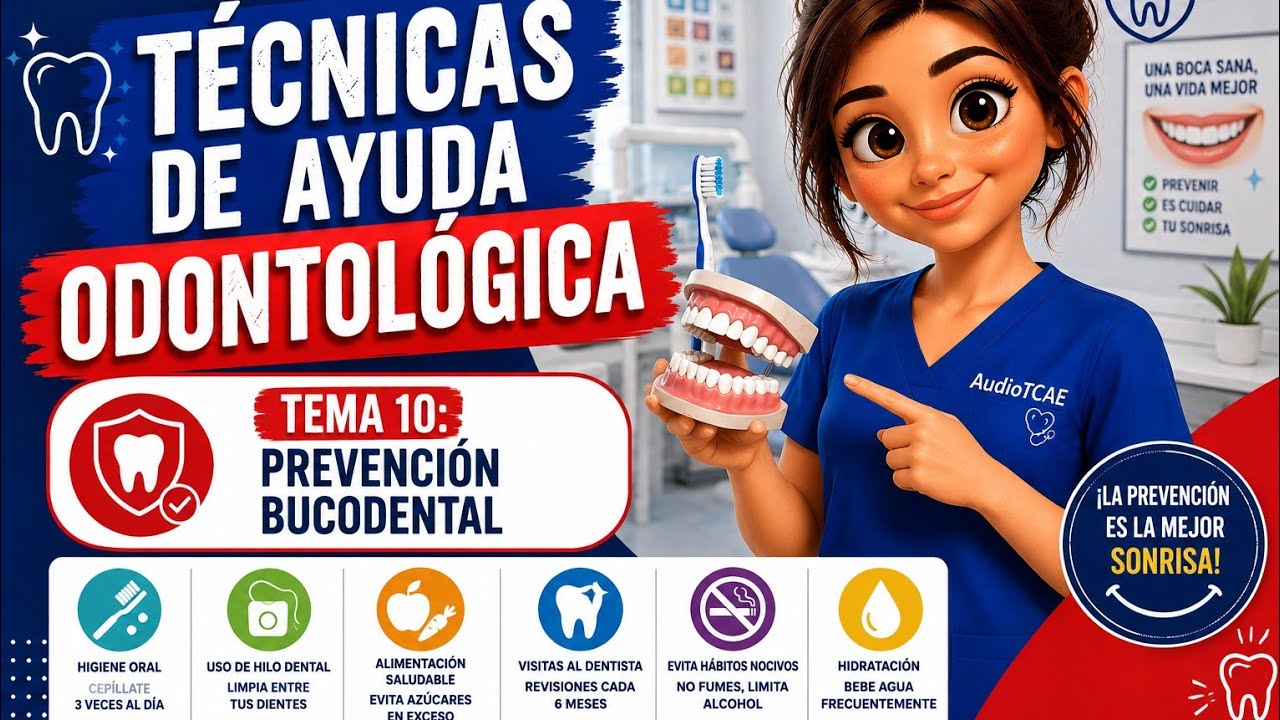 TAO TEMA 10: PREVENCIÓN BUCODENTAL #tcae #pruebaslibres #odontologia #higienedental #prevención