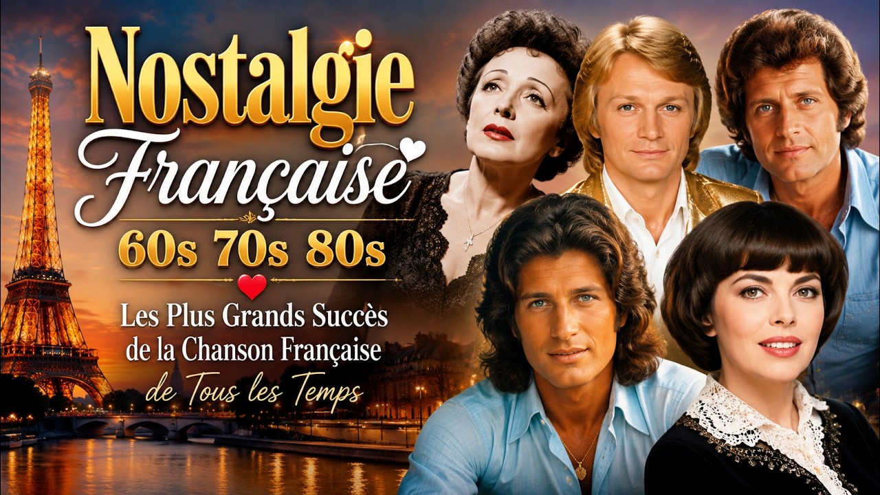 Nostalgie Fran&ccedil;aise 60s 70s 80s ❤️ Les Plus Grands Succ&egrave;s de la Chanson Fran&ccedil;aise de Tous les Temps