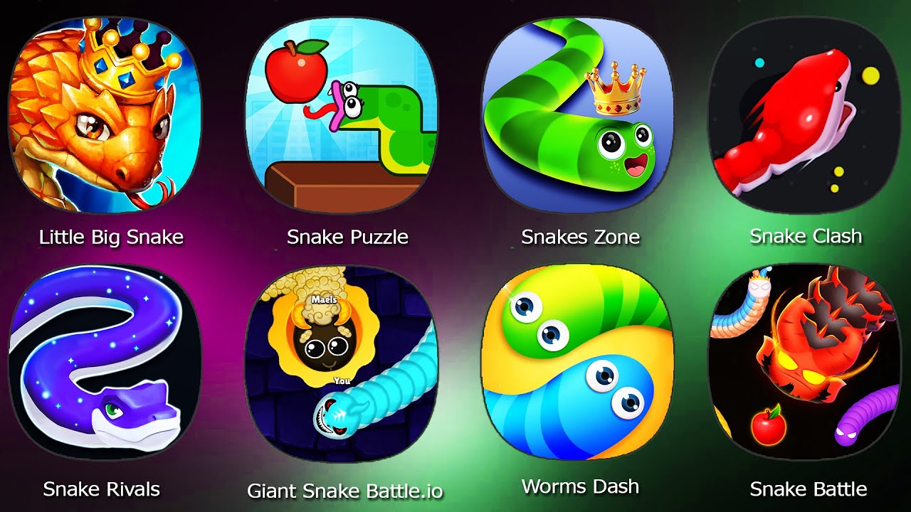 Little Big Snake,Snake Clash,Snake Puzzle,Snakes Zone,Snake Rivals,Giant Snake Battle io,Worms Dash