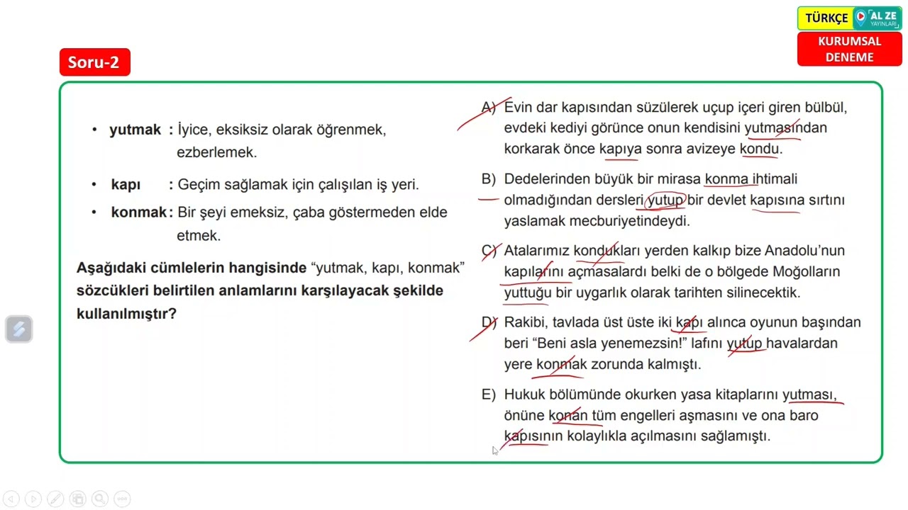 Alze Yayınları / Türkçe Kurumsal Deneme