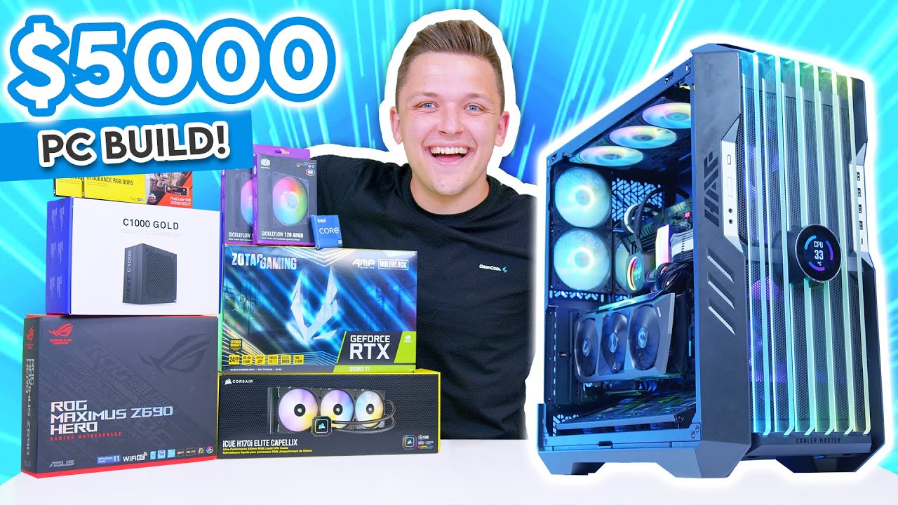 ULTIMATE $5000 Gaming PC Build 2022! [ft. RTX 3090Ti, i9 12900K & more! - w/ Benchmarks!]