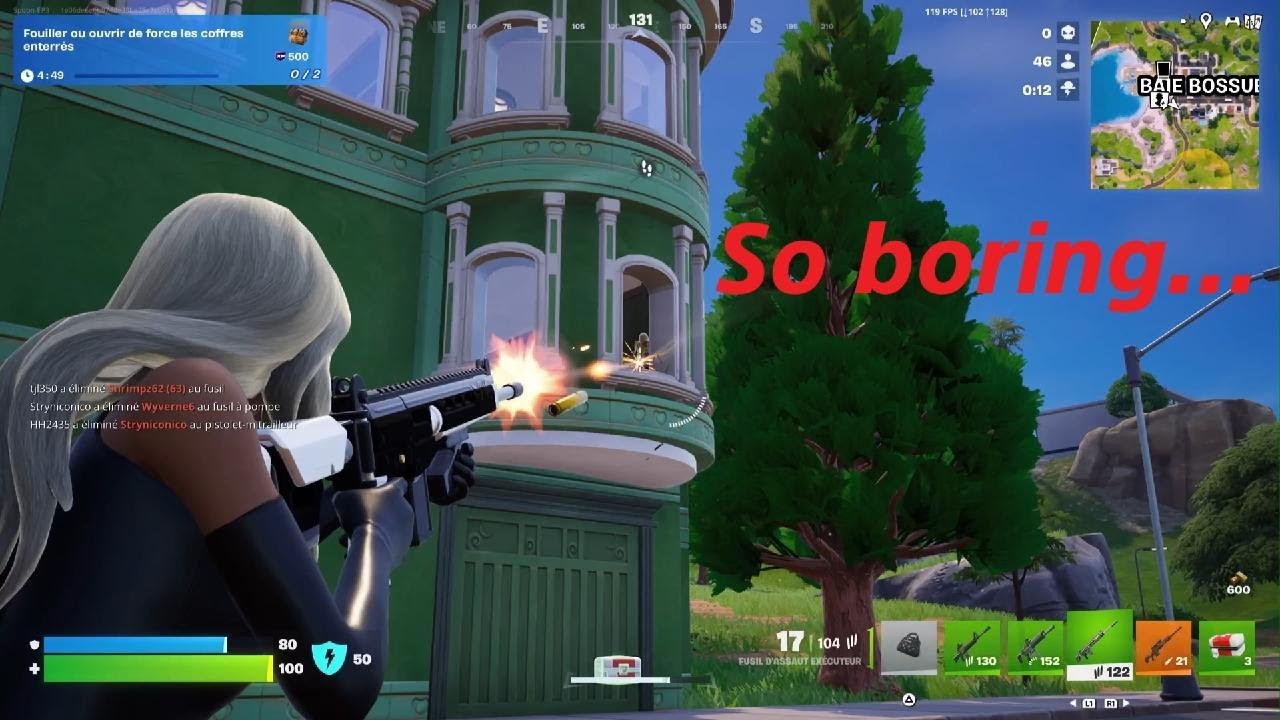 So boring... Only 2 kills for Top 1 on Fortnite with Kim K