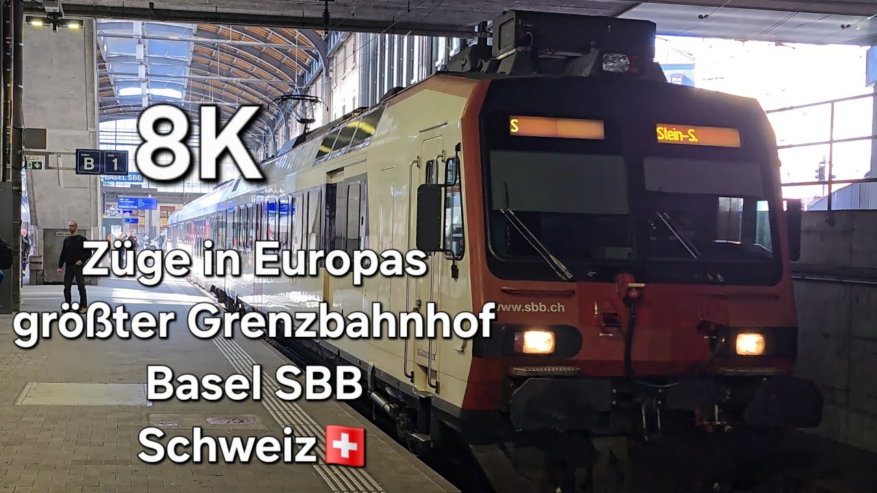 Züge in Europas größter Grenzbahnhof Basel SBB Schweiz🇨🇭Trains in Basel SBB Switzerland🇨🇭