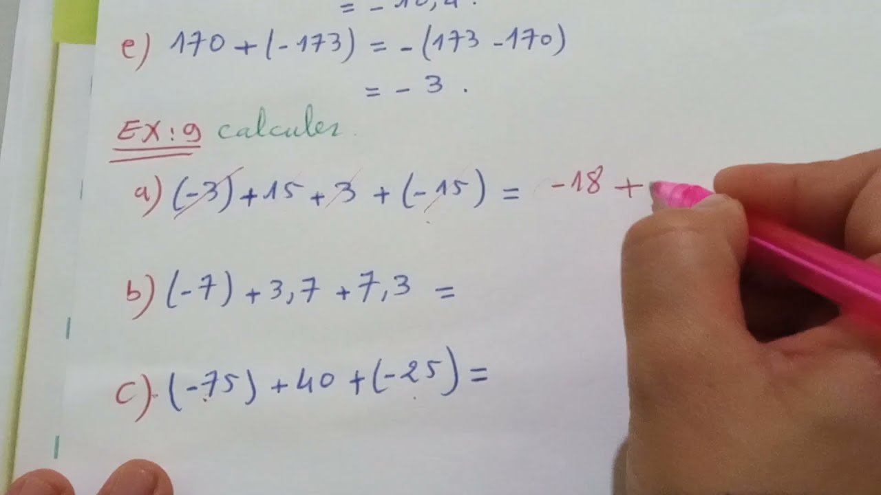 compétence maths 1AC: exercices d'application page 58