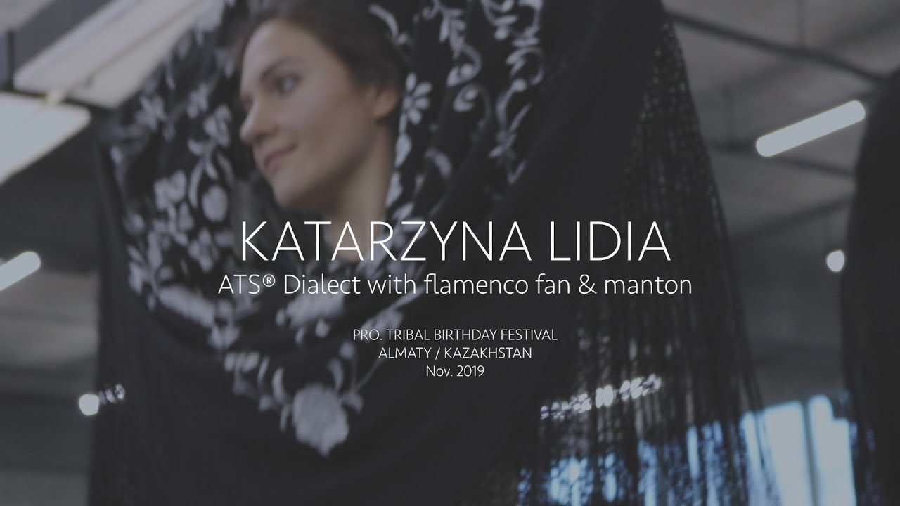Katarzyna Lidia / ATS Dialect with Flamenco Fan & Manton (Shawl) / Pro. Tribal Birthday Festival