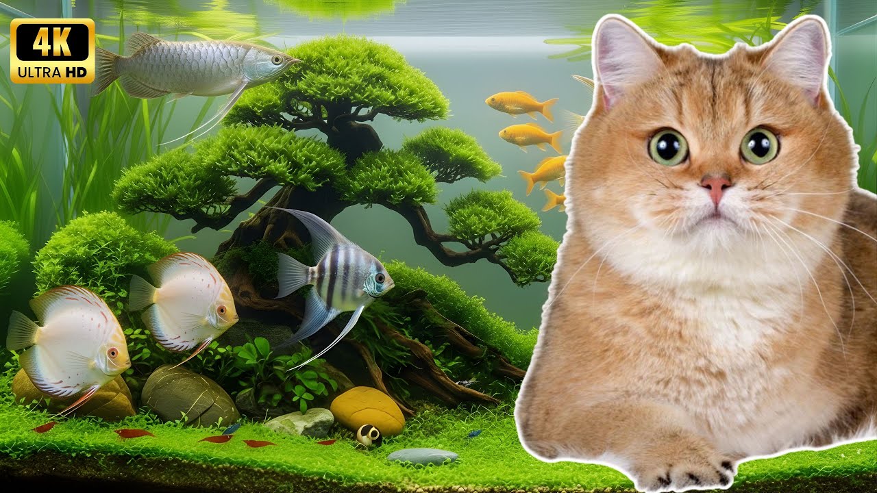 Cat TV | Long Aquarium Video for Cats, Calm Focus and Daily Relaxation EP.08