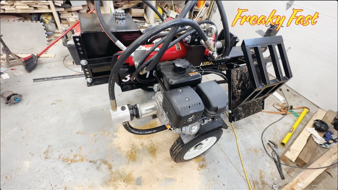 Dump valve and bigger pump upgrade install on Ruggedmade log splitter  #ruggedmade #logsplitter