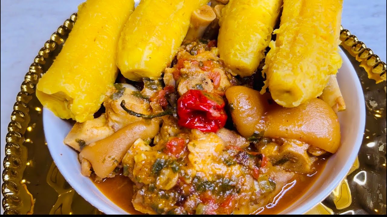 Recette facile makoso  soupe de makoso les pieds de porc 🐷
