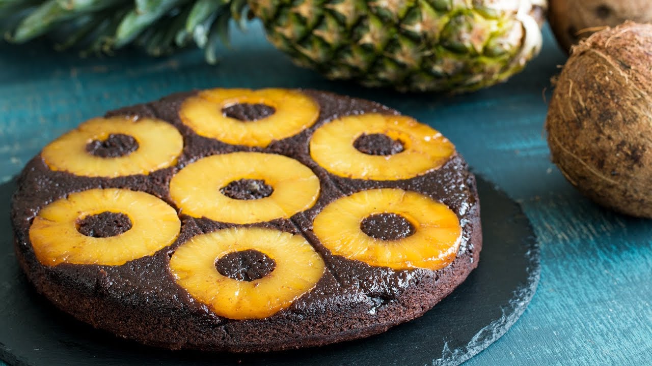 Chocolate Pineapple Upside Down Cake