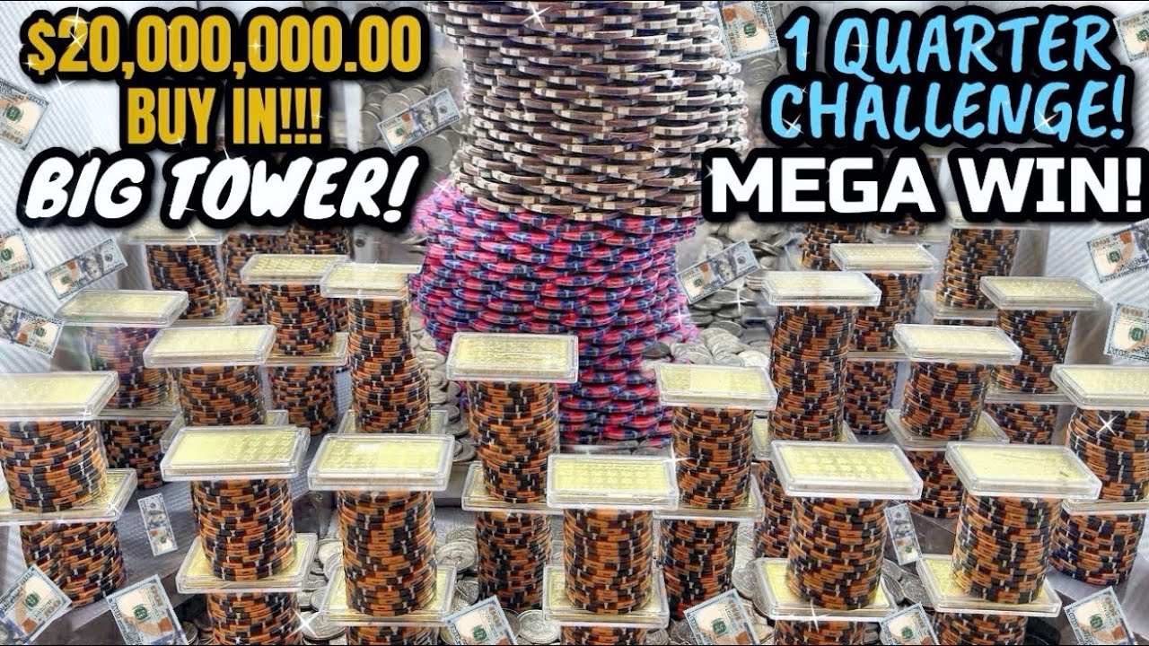 🔵(RECORD WIN) 1,000 QUARTERS AT ONCE! 1 QUARTER CHALLENGE! | Coin Pusher