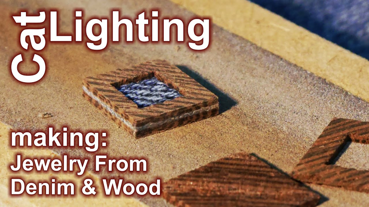 DIY Jewelry From Denim & Wood - Old Jeans Recycled