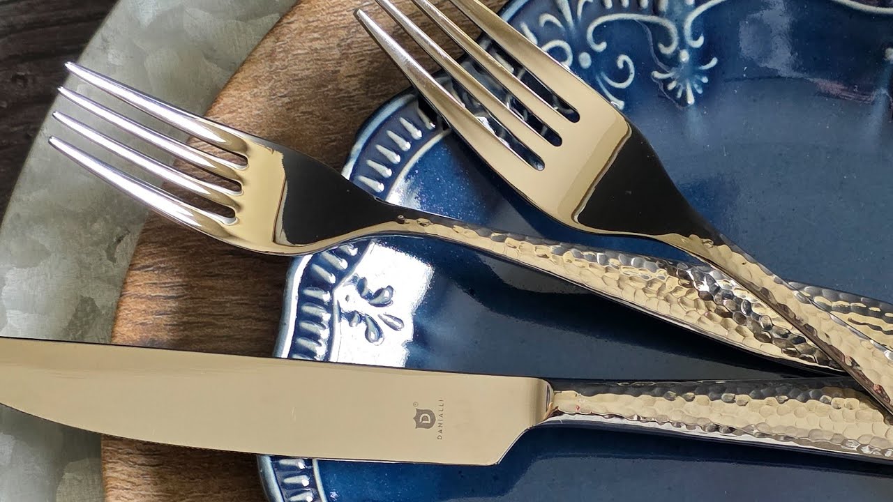 Элегантный набор столовых приборов из кованого серебра 🍽️ Danialli из нержавеющей стали 18/10: об...
