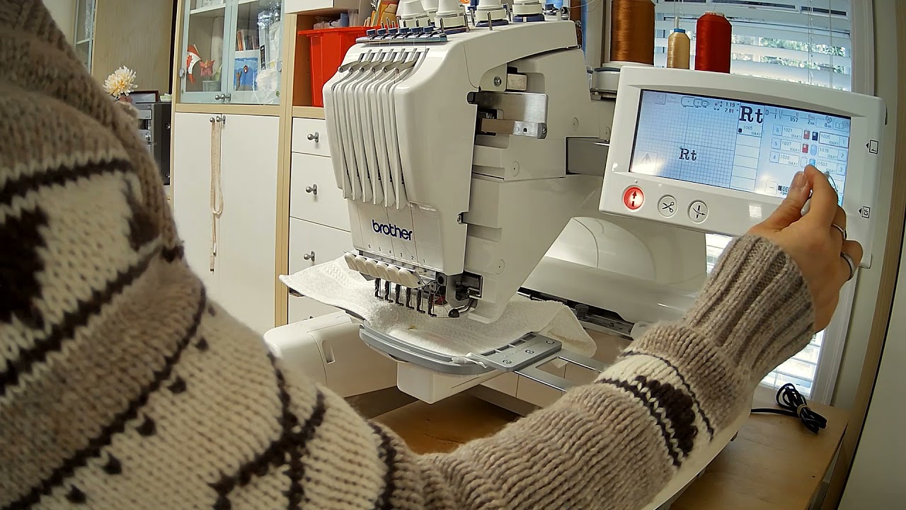Easy tutorial   embroider a towel using Brother PR600