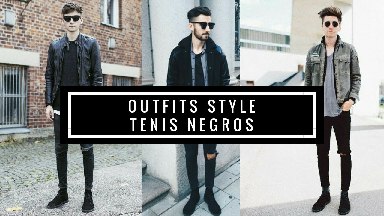 Outfits zapatillas negras/black sneakers/moda juvenil/style new