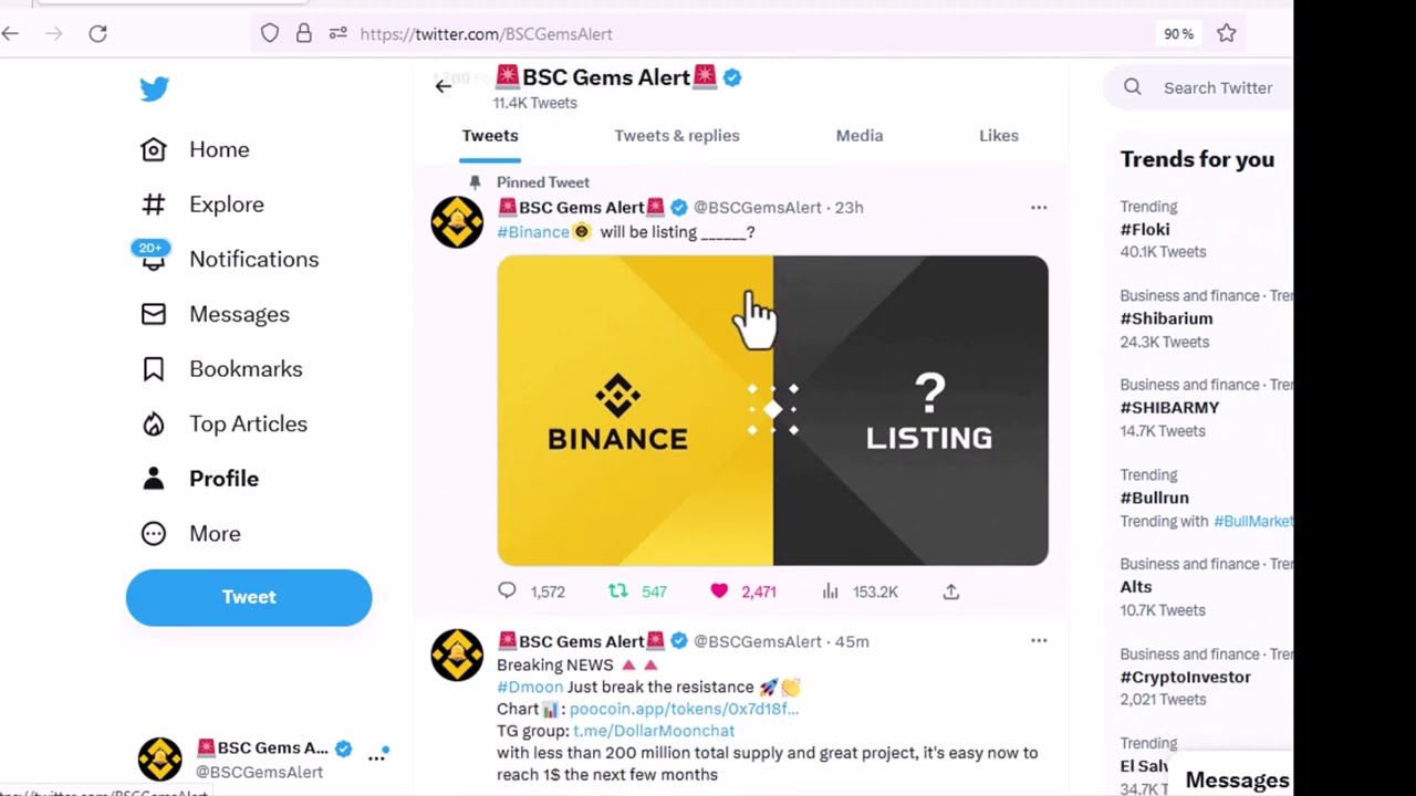 Bsc Gems Alert analytics  February 2023