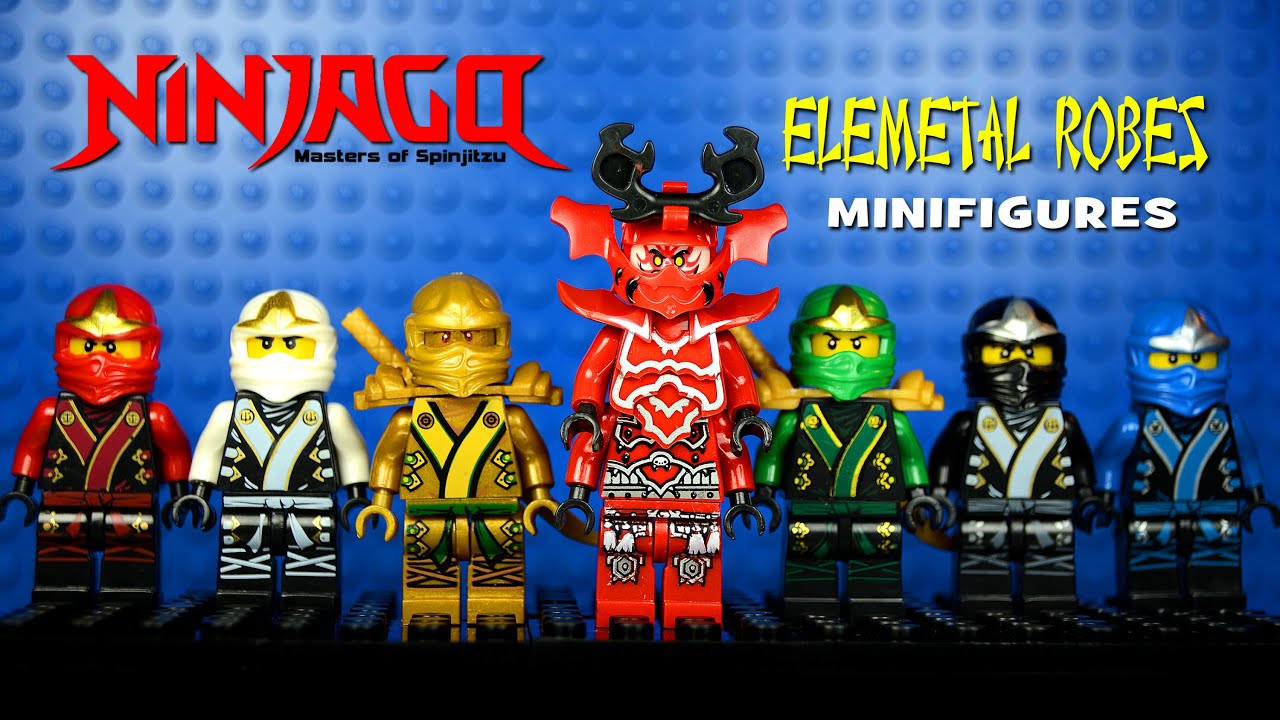LEGO Ninjago Elemental Robes Masters of Spinjitzu KnockOff Minifigures Set 5 (Bootleg)