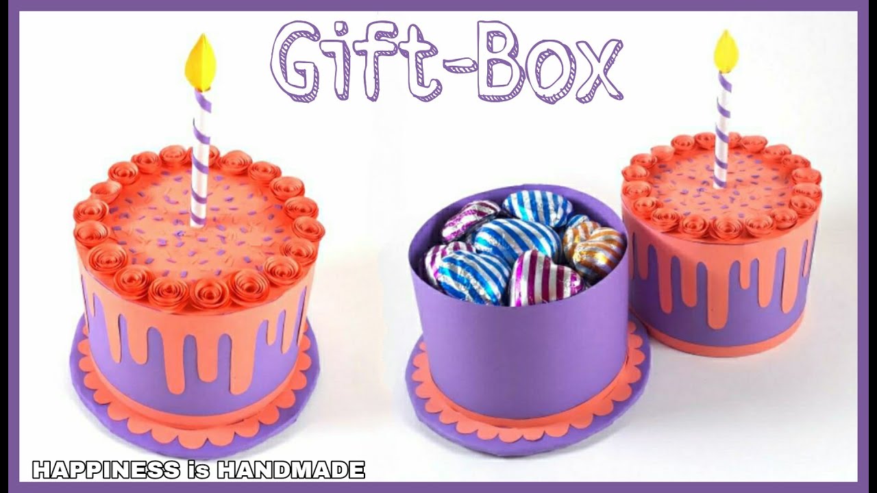 DIY Paper Cake Gift Box | Paper Cake Tutorial | Easy Handmade Gift Ideas | Birthday Gift Box