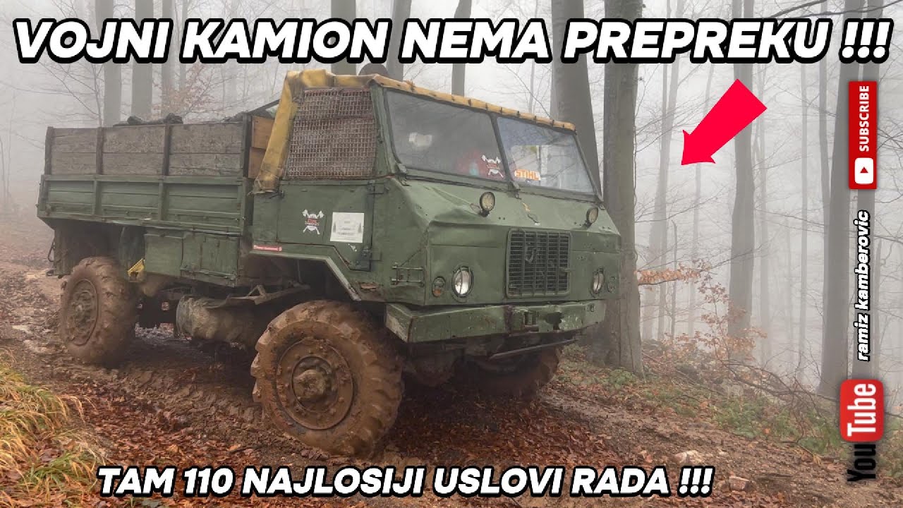 VOJNIM KAMIONOM KROZ NAJGORE TERENE BLATO, SNIJEG, KAMEN, HAOS TAM KOJI NEMA PREPREKU...