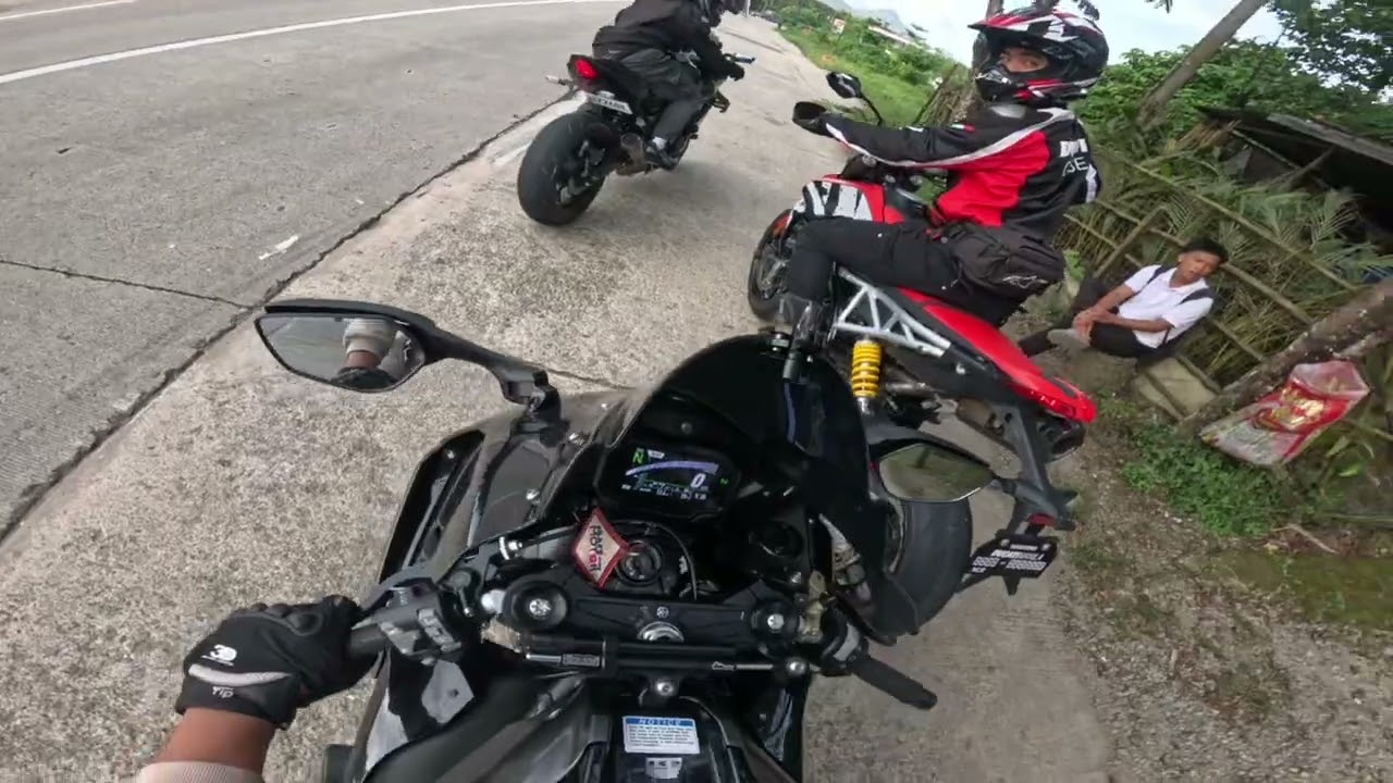 Kawasaki Zx10r and Ducati hyper motard ride in Puerto Princesa City Palawan.